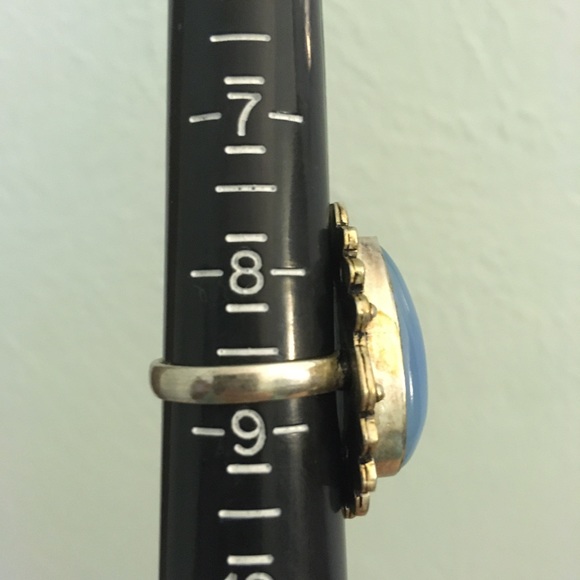 💙 Blue Chalcedony & Sterling Silver Ring 💙 - Picture 7 of 7